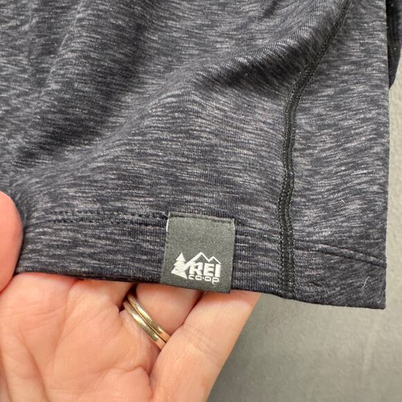 REI Co-op Hoodie Womens XL Gray Marled 1/2 Zip Pullover Midweight Base Layer - Picture 3 of 6